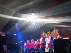 Menyambut Hari Kemerdekaan Republik Indonesia yang ke 81 dengan Menampilkan Rampak Sekar Tim Ibu-ibu Bantar sari