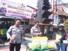Sambut HUT Kemerdekaan RI ke-81, Polres Blitar Kota Salurkan Beras dalam Gerakan Pangan Murah