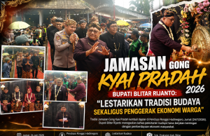 Jamasan Gong Kyai Pradah 2026, Bupati Blitar Rijanto: Lestarikan Tradisi Budaya Sekaligus Penggerak Ekonomi Warga