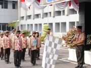 Pemkab Muara Enim Lepas 52 Anggota Jamnas XII 2026, 128 Tim Ramaikan Gerak Jalan Pramuka