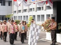 Pemkab Muara Enim Lepas 52 Anggota Jamnas XII 2026, 128 Tim Ramaikan Gerak Jalan Pramuka