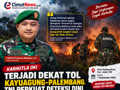 Karhutla OKI Terjadi Dekat Tol Kayuagung-Palembang, TNI Perkuat Deteksi Dini