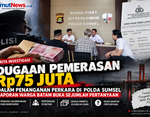 Dugaan Pemerasan Rp75 Juta dalam Penanganan Perkara di Polda Sumsel, Laporan Warga Batam Buka Sejumlah Pertanyaan