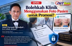 Bolehkah Klinik Menggunakan Foto Pasien untuk Promosi? Oleh: Josef Purwadi Setiodjati , S.H, S.Pd.K, M.Hum Dosen Fakultas Hukum Universitas Slamet Riyadi (UNISRI), Surakarta
