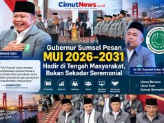 Gubernur Sumsel Pesan MUI 2026–2031 Hadir di Tengah Masyarakat, Bukan Sekadar Seremonial