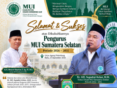 Ketua MUI OKI Sampaikan Ucapan Selamat atas Pengukuhan Supadmi Kohar Pimpin MUI Sumsel 2026–2031