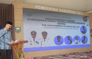 Pelantikan DPC KSPSI OKU 2026-2031, Pemkab Dorong Serikat Pekerja Jadi Jembatan Industri
