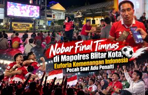 Nobar Final Timnas di Mapolres Blitar Kota, Euforia Kemenangan Indonesia Pecah Saat Adu Penalti