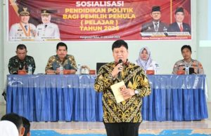 Pendidikan Politik Pemilih Pemula Banyuasin 2026, Sekda Erwin Ibrahim Dorong Pelajar Cerdas Memilih