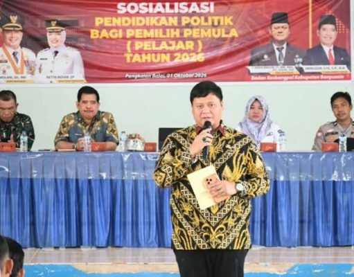 Pendidikan Politik Pemilih Pemula Banyuasin 2026, Sekda Erwin Ibrahim Dorong Pelajar Cerdas Memilih